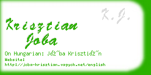 krisztian joba business card